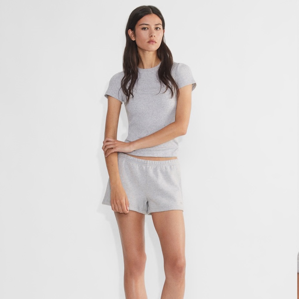 Aritzia Cozy Sweatfleece Boyfriend Lo-Rise Mini Short